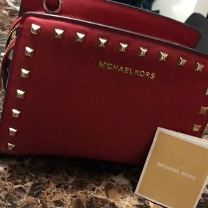 Red Michael Kors Purse